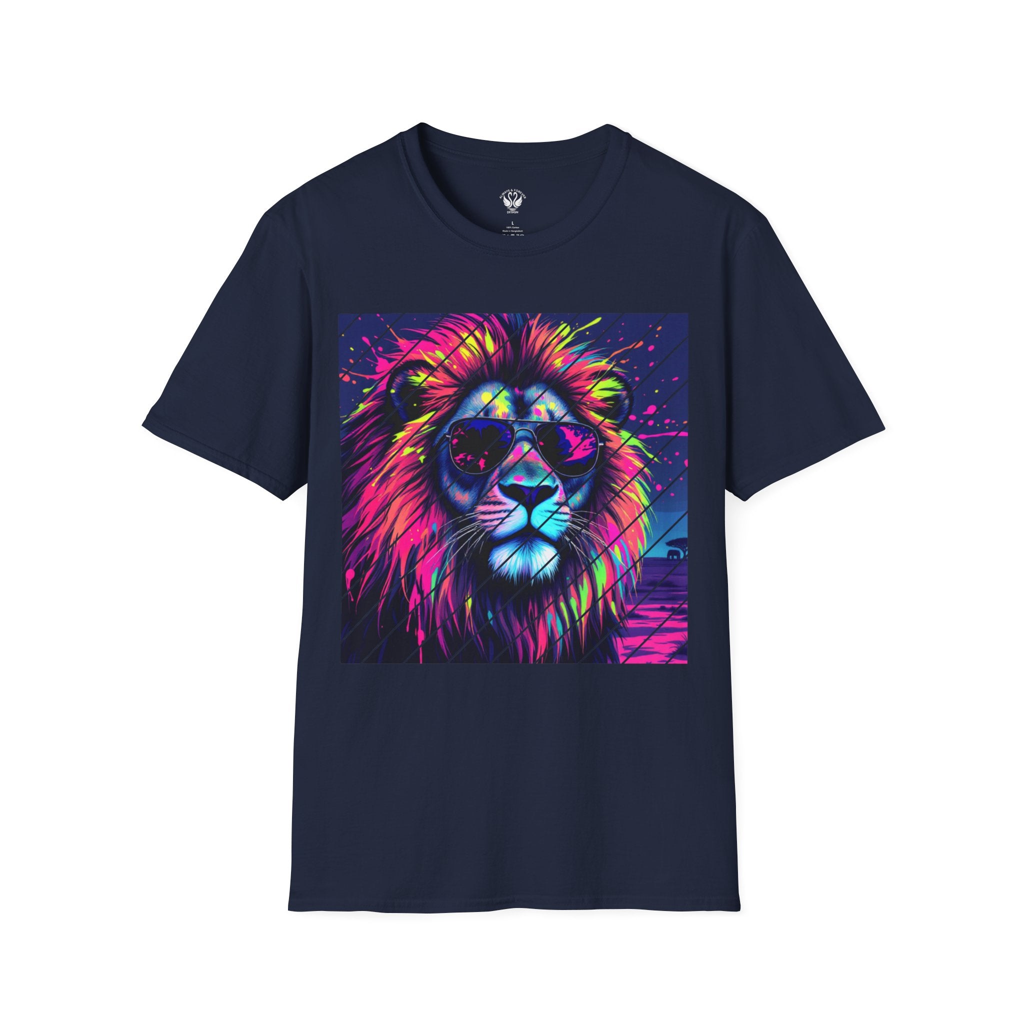 Vibrant Lion Graphic T-Shirt, Colorful Unisex Tee, Gift for Animal Lovers, Trendy Casual Wear, Perfect for Birthdays and Celebrations