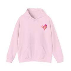 Vibrant Heart Print Hoodie - Funky Sweatshirt for Cozy Days, Perfect for Gifts, Casual Wear, Festivals, and Everyday Comfort