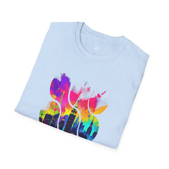 Vibrant Abstract Art T-Shirt | Unisex Graphic Tee, Casual Wear, Birthday Gift, Art Lovers Gift, Unique Fashion Statement