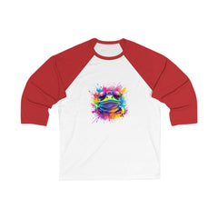 Vibrant Frog Baseball Tee, Fun Unisex Raglan Shirt, Gift for Nature Lovers, Casual Wear, Perfect for Summer Days