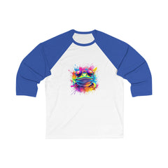 Vibrant Frog Baseball Tee, Fun Unisex Raglan Shirt, Gift for Nature Lovers, Casual Wear, Perfect for Summer Days