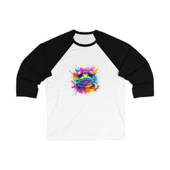 Vibrant Frog Baseball Tee, Fun Unisex Raglan Shirt, Gift for Nature Lovers, Casual Wear, Perfect for Summer Days