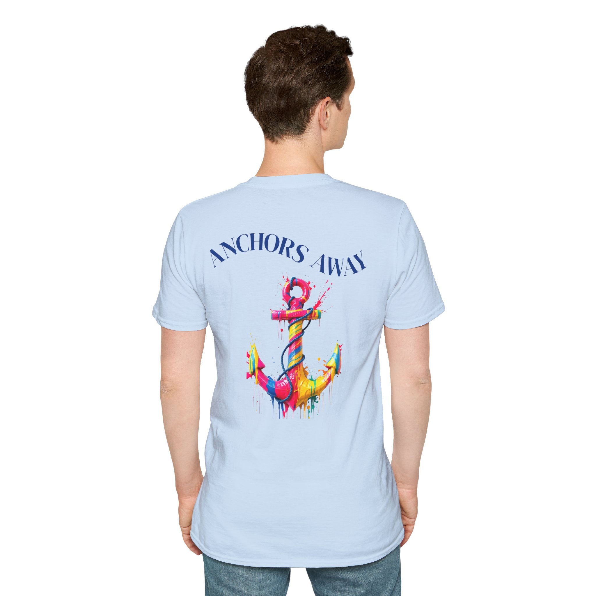 Colorful Anchor Design Unisex T-Shirt, Casual Tee, Nautical Gift, Beachwear, Summer Fashion, Gift for Sailors