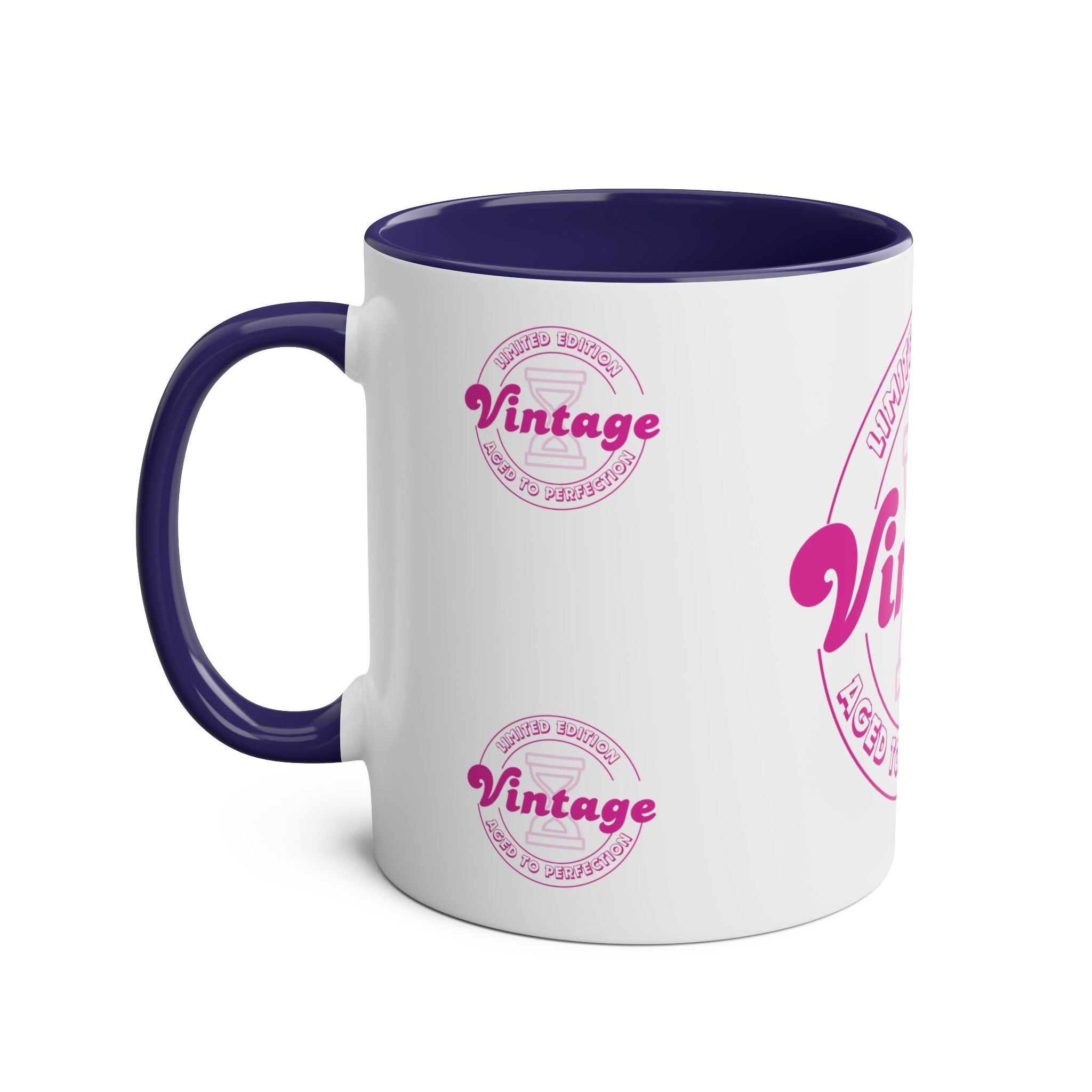 Vintage Two-Tone Coffee Mug, Unique Limited Edition Cup for Coffee Lovers, Gifts for Birthdays, Mother's Day, and Retro Collectors