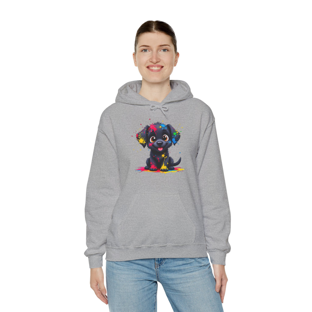 Colorful Puppy Sweatshirt - Cozy Pet Lover Hoodie, Gift for Dog Owners, Birthday Present, Dog-Themed Apparel, Animal Lover Fashion