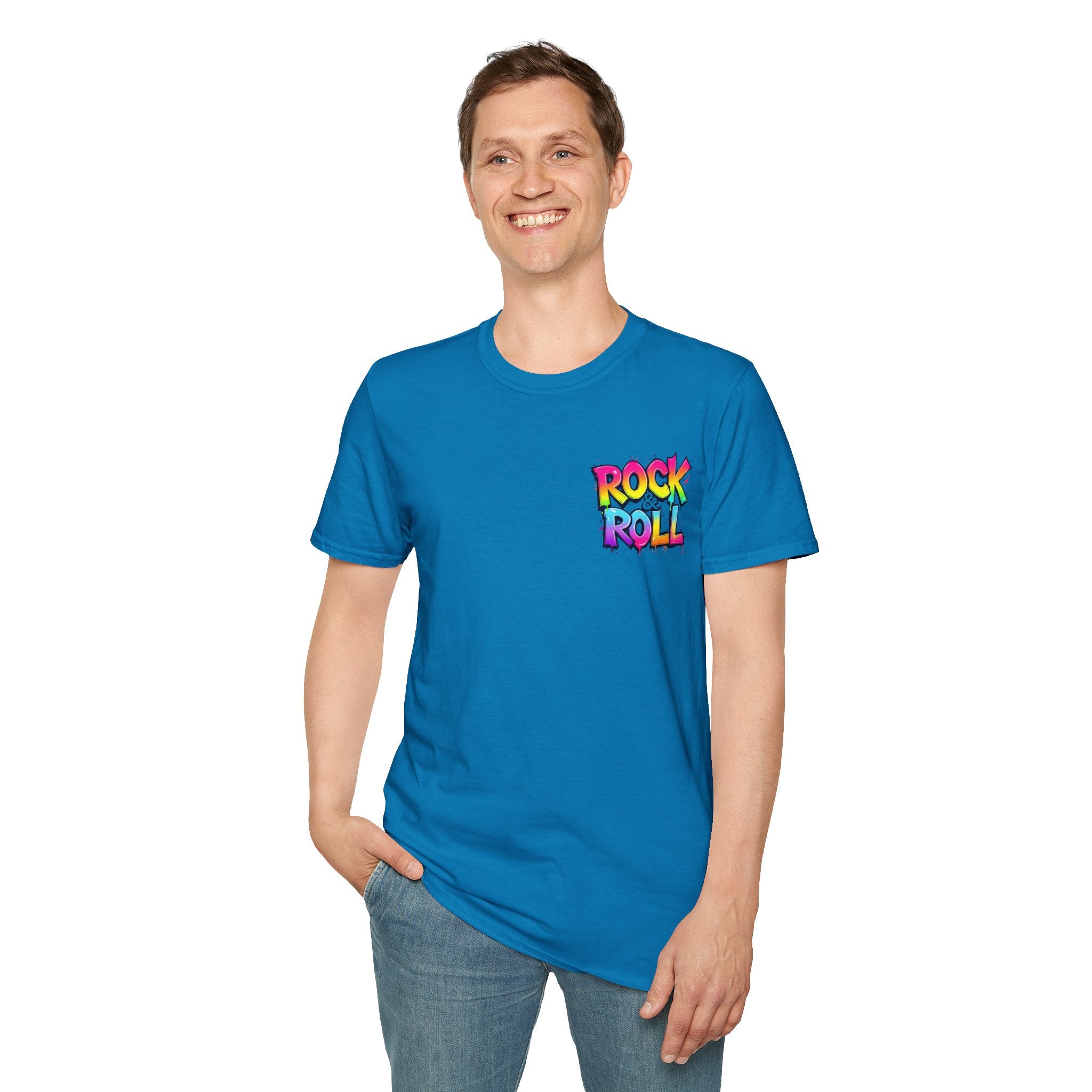 Colorful Rock & Roll Unisex T-Shirt, Vintage Music Tee, Festival Shirt, Gift for Music Lovers, Concert Apparel