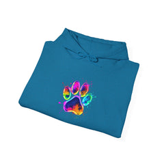 Colourful Paw Print Hoodie for Animal Lovers