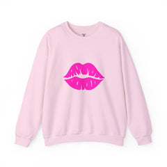 Kiss Mark Crewneck Sweatshirt - Cute Fashion for Her, Cozy Gift Idea, Valentine's Day, Overall Style, Relaxed Fit