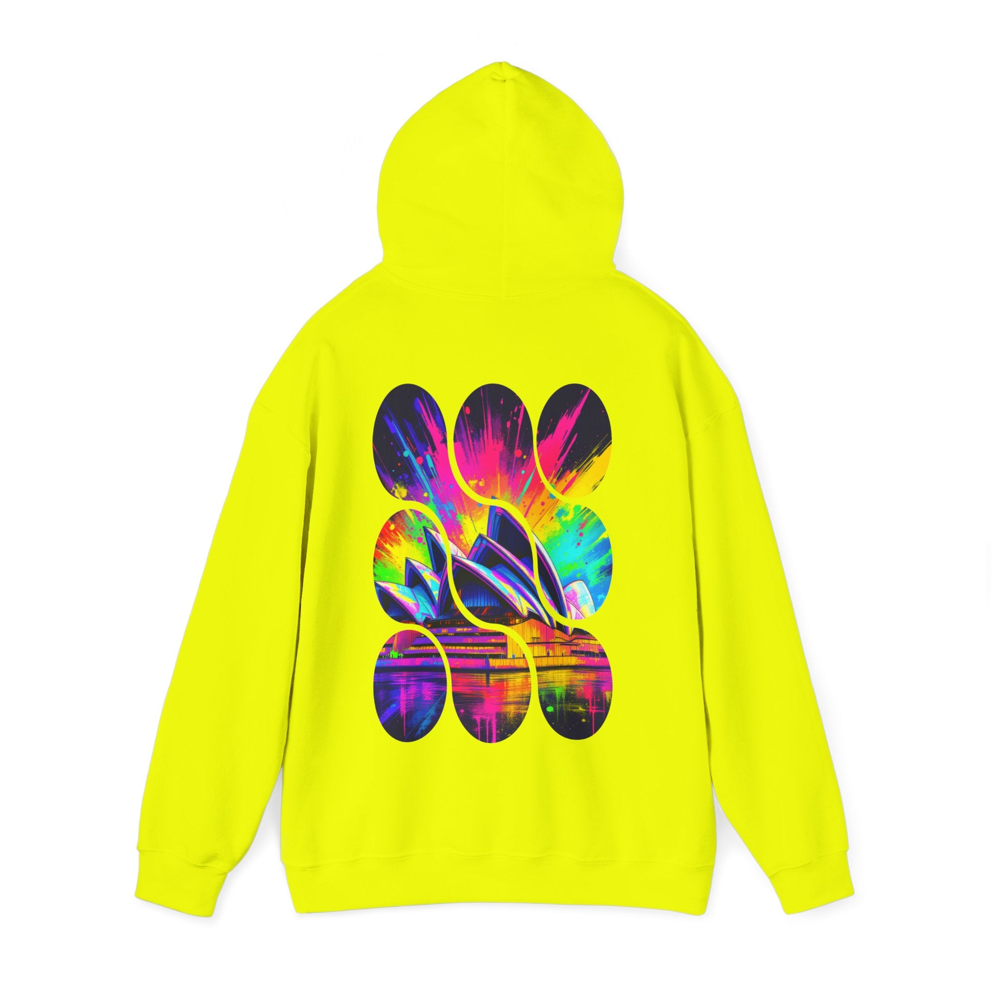 Colorful City View Abstract Hoodie with Eye-Catching Design, Perfect for Casual Wear, Art Lovers, Gift for Friends, Cozy Layering