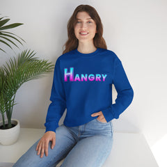 Hangry Unisex Crewneck Sweatshirt - Cozy Gift for Food Lovers, Fall Apparel, Perfect for Casual Outfits, Birthday & Holiday Gifts