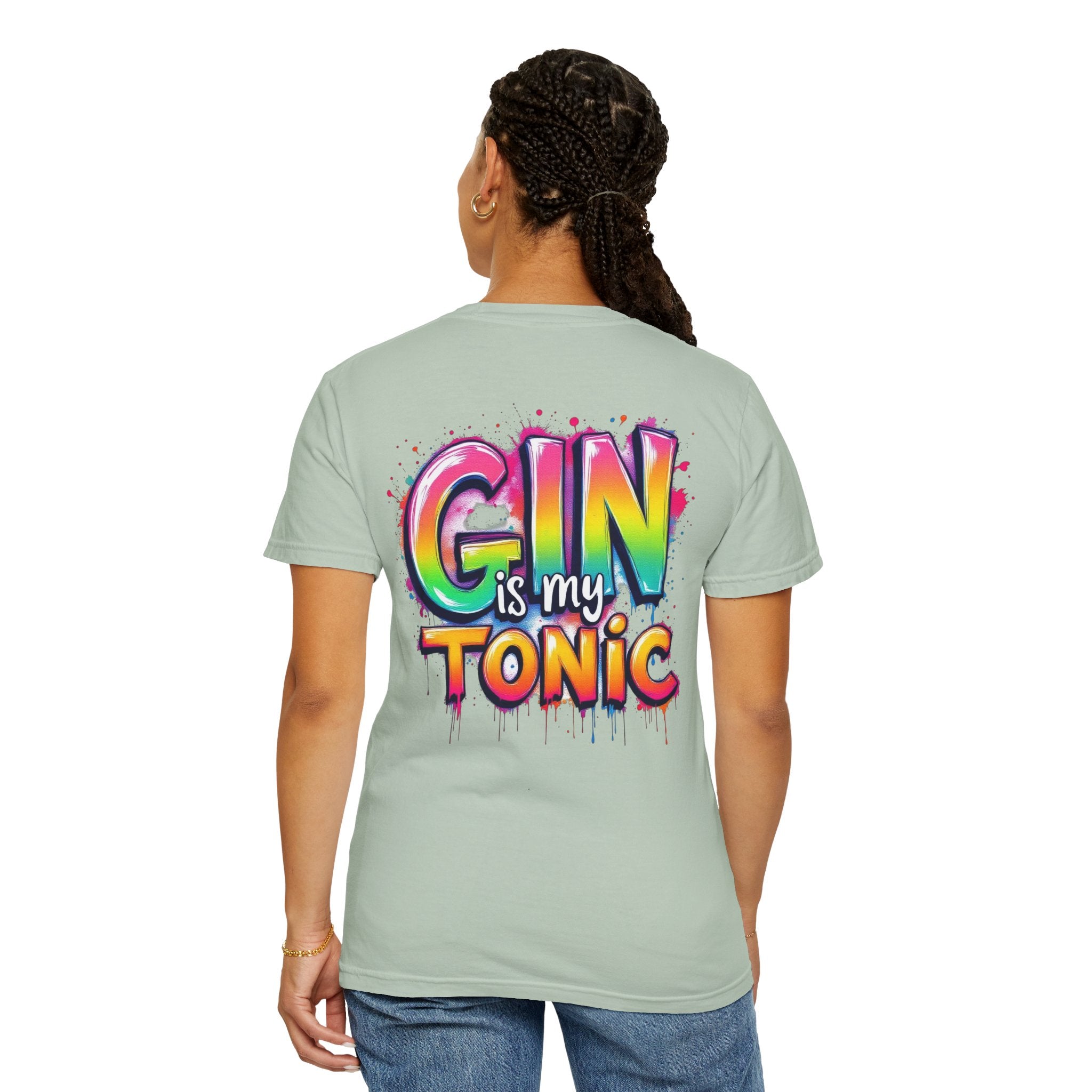 Gin is my Tonic Graphic T-Shirt, Unisex Vintage Tee, Perfect for Festivals, Beach Days, and Casual Wear, Gift for Sun Lovers