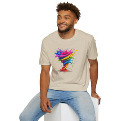 Vibrant Splash Art Tee, Colorful Unisex T-Shirt, Fun Graphic Tee, Summer Festival Top, Gift for Art Lovers, Casual Everyday Wear