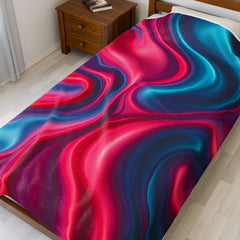 Vibrant Swirl Velveteen Plush Blanket - Cozy Soft Throw for Home Decor