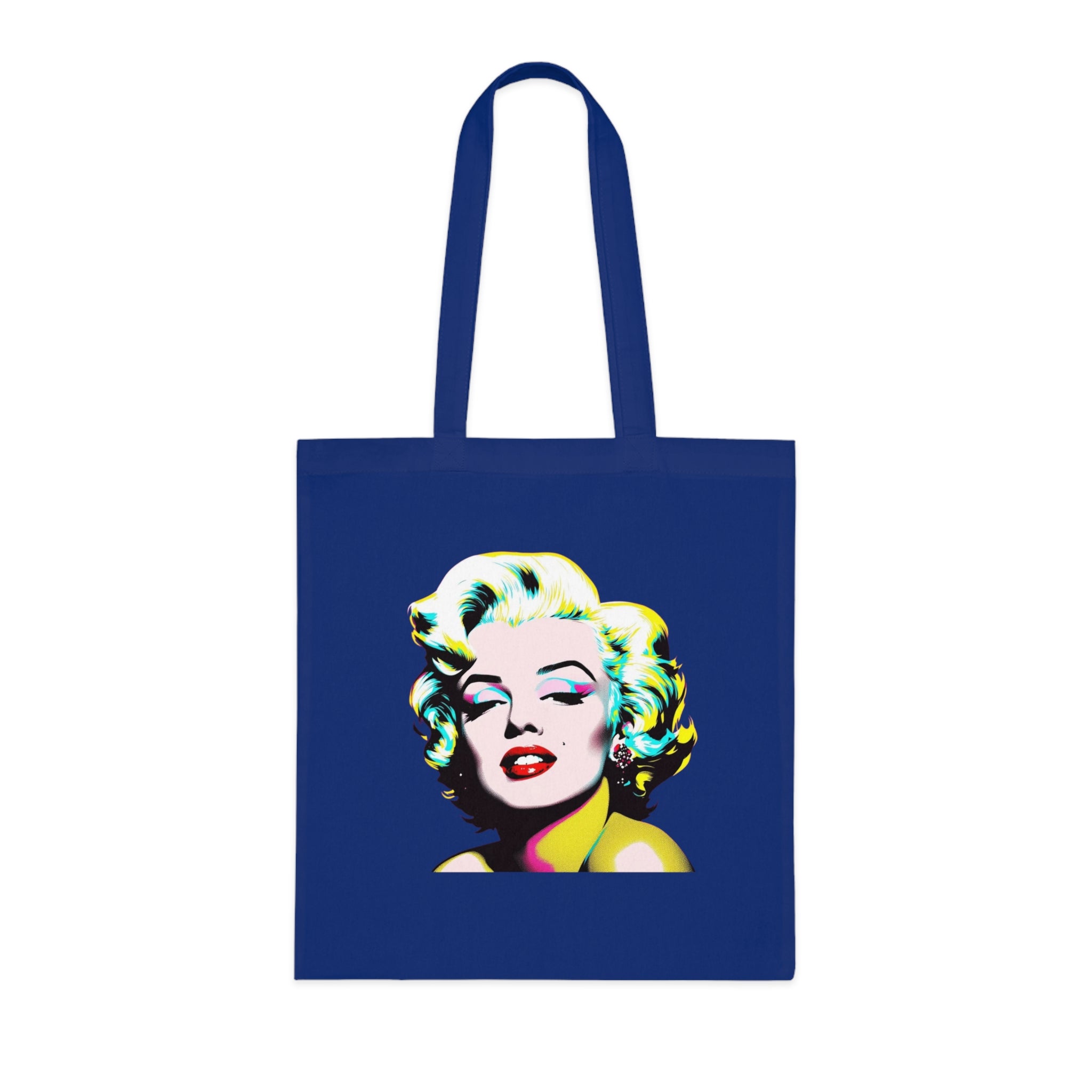 Marilyn Pop Art Cotton Tote Bag, Eco-Friendly Shopping Bag, Fun Beach Tote, Vintage Style Handbag, Gift for Art Lovers