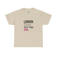 City Life Unisex Tee: London, Paris, New York Deal - Travel Shirt, Fashion Apparel, Gift for Travelers, Urban Outfit, Streetwear