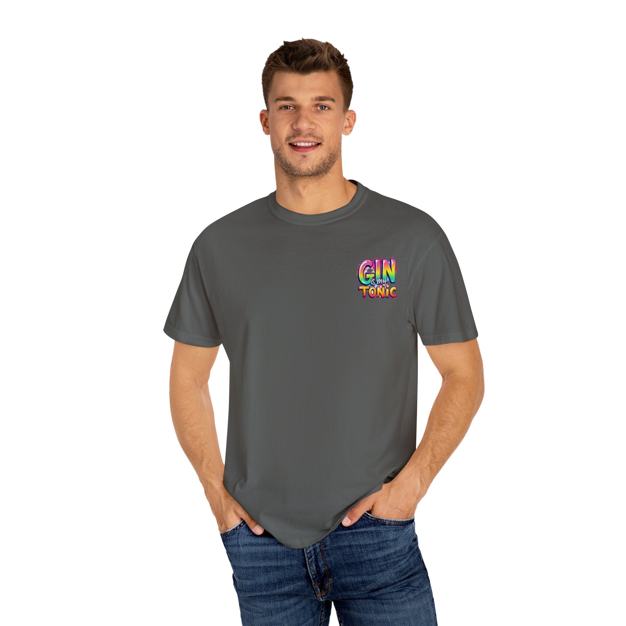Gin is my Tonic Graphic T-Shirt, Unisex Vintage Tee, Perfect for Festivals, Beach Days, and Casual Wear, Gift for Sun Lovers