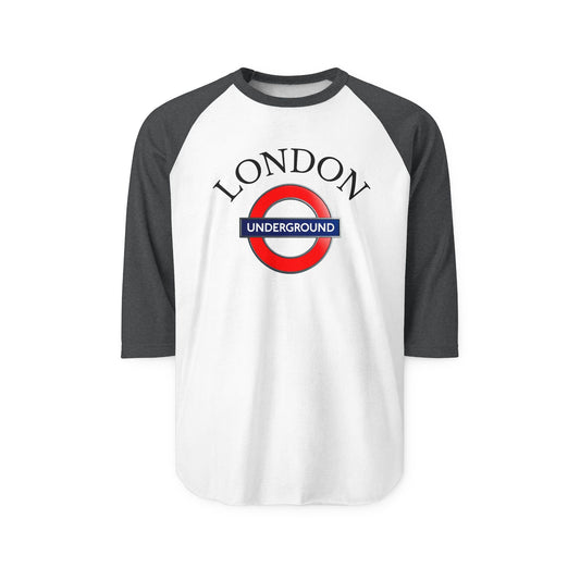 London Underground Unisex Raglan Shirt - Three-Quarter Sleeve Tee