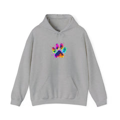 Colourful Paw Print Hoodie for Animal Lovers