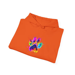 Colourful Paw Print Hoodie for Animal Lovers