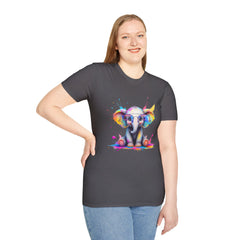 Cute Elephant Graphic T-Shirt, Fun Animal Tee, Gift for Animal Lovers, Casual Wear, Birthday, Eco-Friendly Cotton