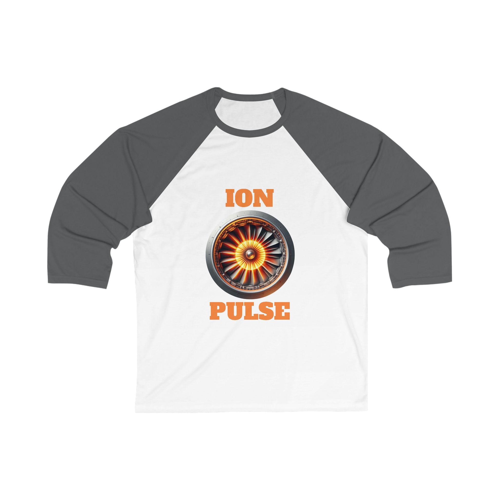 Unisex 3/4 Sleeve Baseball Tee - ION PULSE Graphic Shirt, Casual Sportswear, Cool Gift for Sports Lovers, Streetwear, Everyday Style