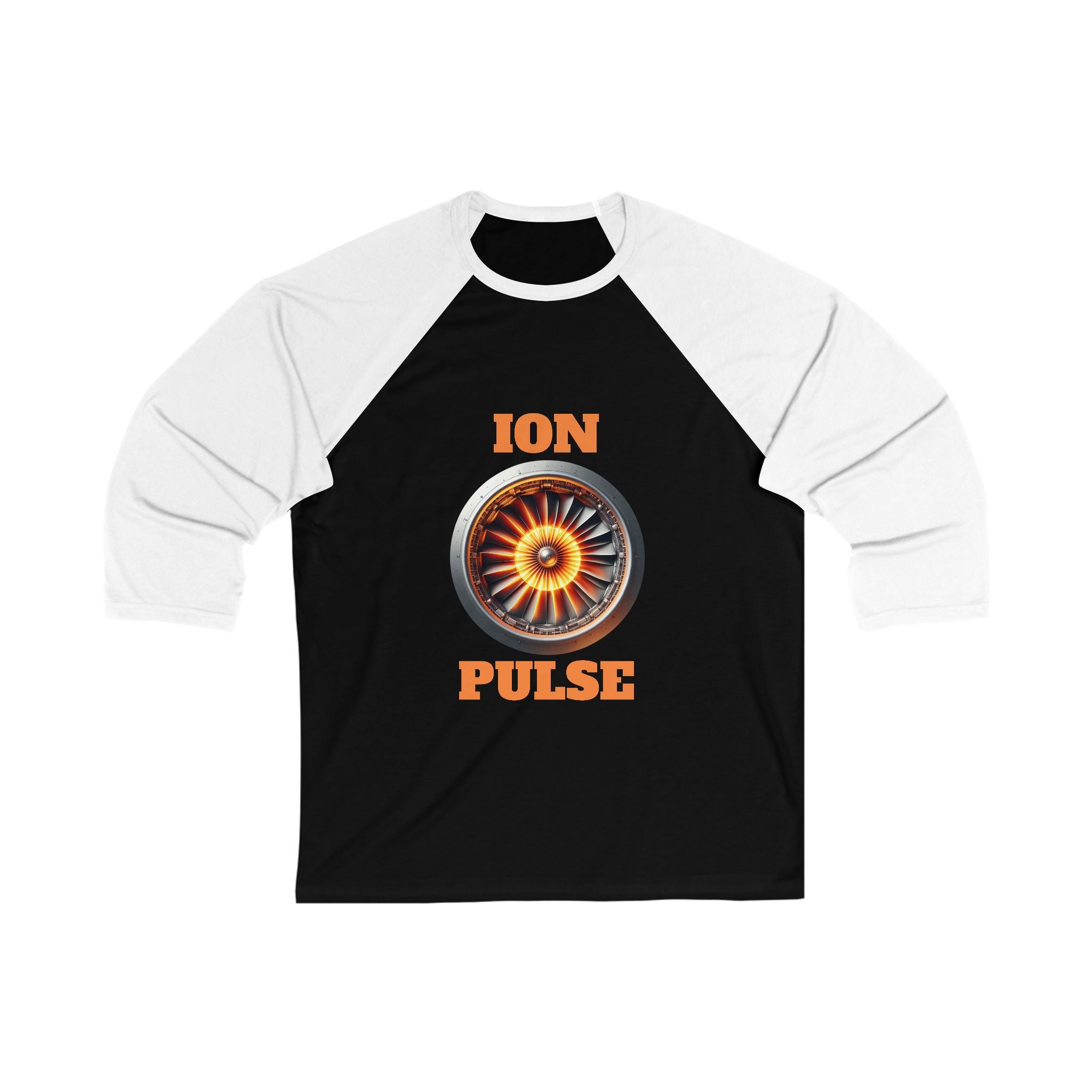 Unisex 3/4 Sleeve Baseball Tee - ION PULSE Graphic Shirt, Casual Sportswear, Cool Gift for Sports Lovers, Streetwear, Everyday Style
