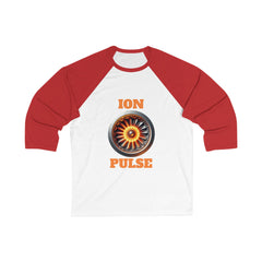 Unisex 3/4 Sleeve Baseball Tee - ION PULSE Graphic Shirt, Casual Sportswear, Cool Gift for Sports Lovers, Streetwear, Everyday Style