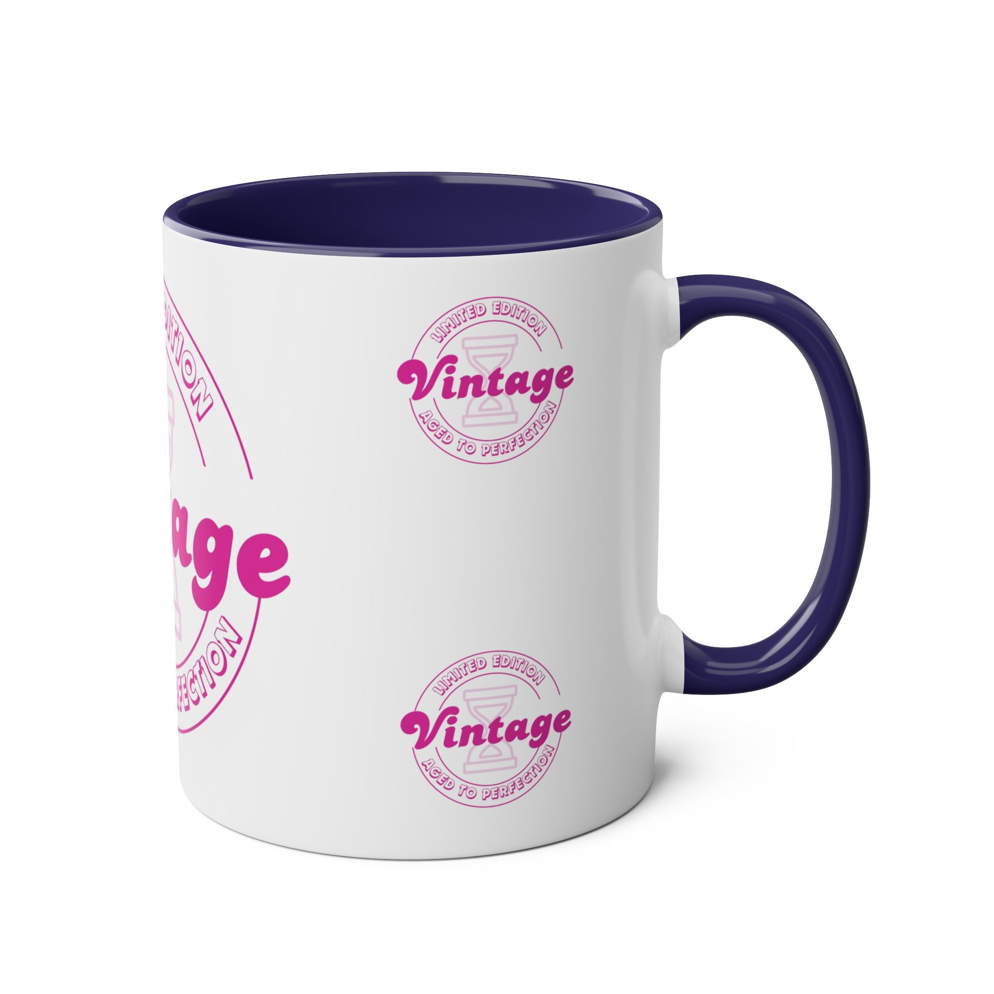 Vintage Two-Tone Coffee Mug, Unique Limited Edition Cup for Coffee Lovers, Gifts for Birthdays, Mother's Day, and Retro Collectors