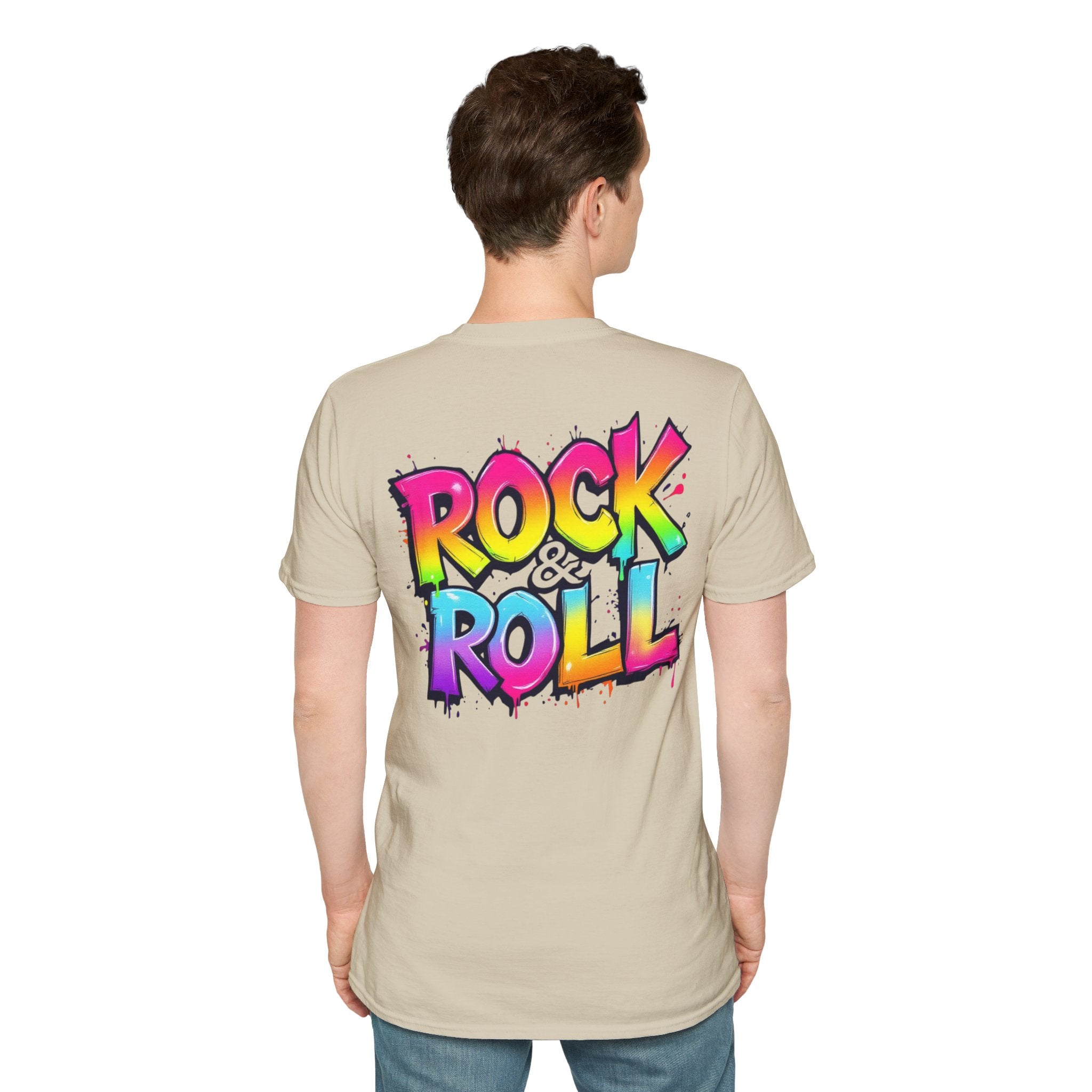 Colorful Rock & Roll Unisex T-Shirt, Vintage Music Tee, Festival Shirt, Gift for Music Lovers, Concert Apparel