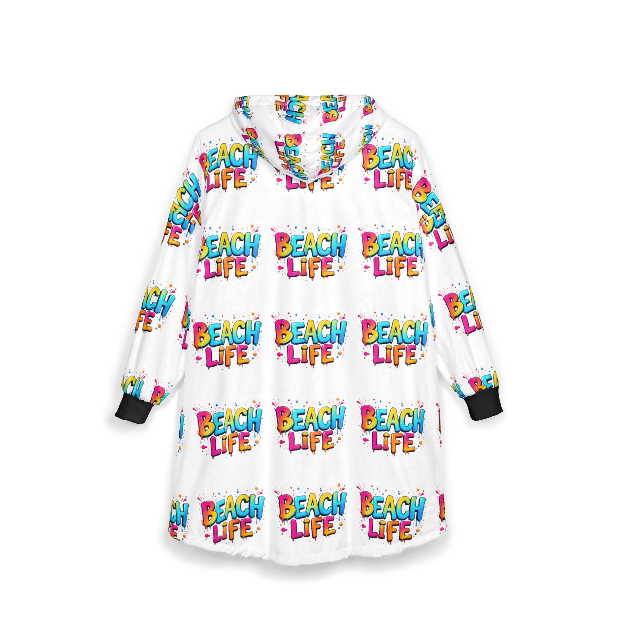Beach Life Unisex Hooded Blanket - Fun & Cozy Summer Wear