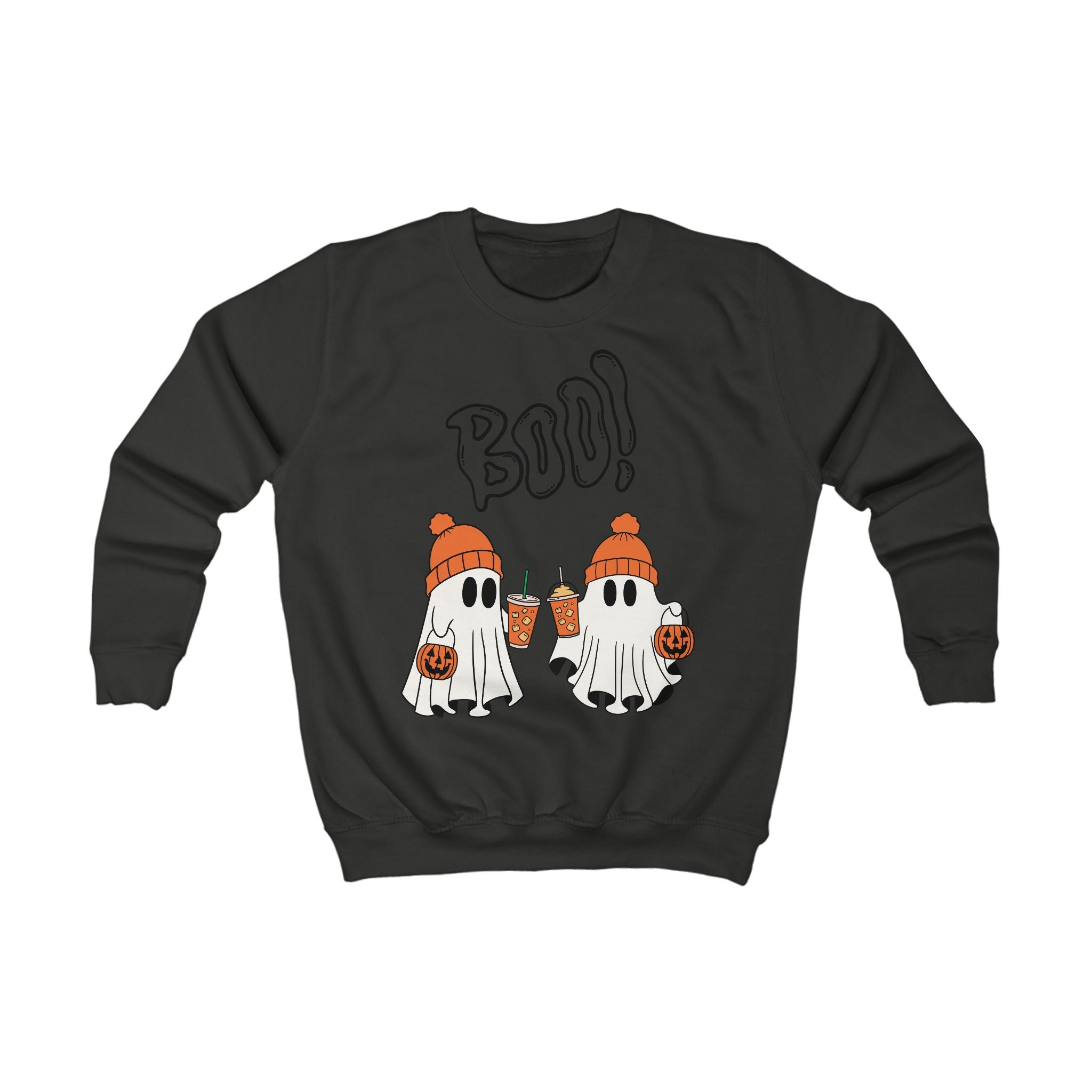 BOO! Kids Halloween Sweatshirt, Spooky Ghosts Pullover, Kids Fall Apparel, Halloween Costume Top, Trick or Treat Sweater