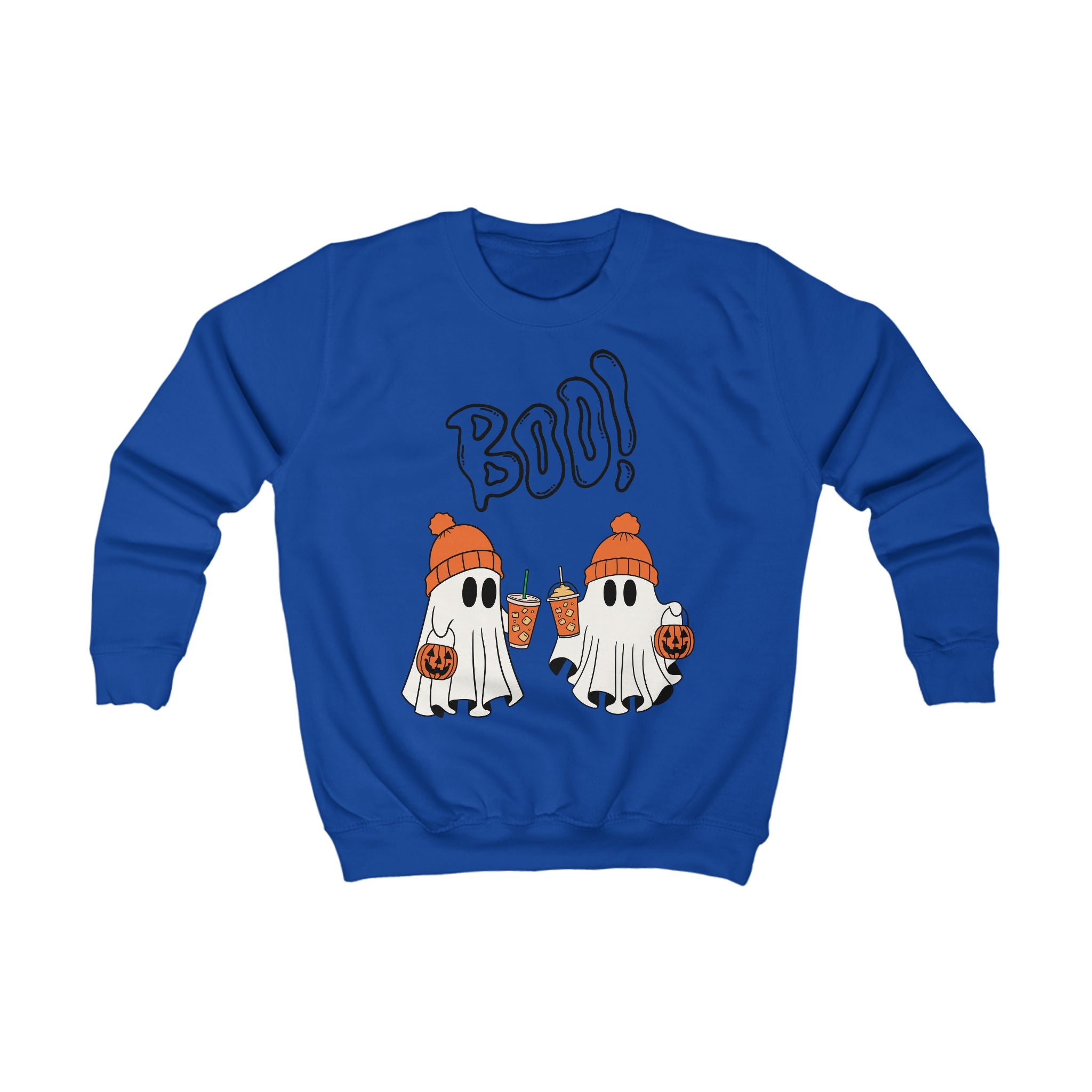 BOO! Kids Halloween Sweatshirt, Spooky Ghosts Pullover, Kids Fall Apparel, Halloween Costume Top, Trick or Treat Sweater