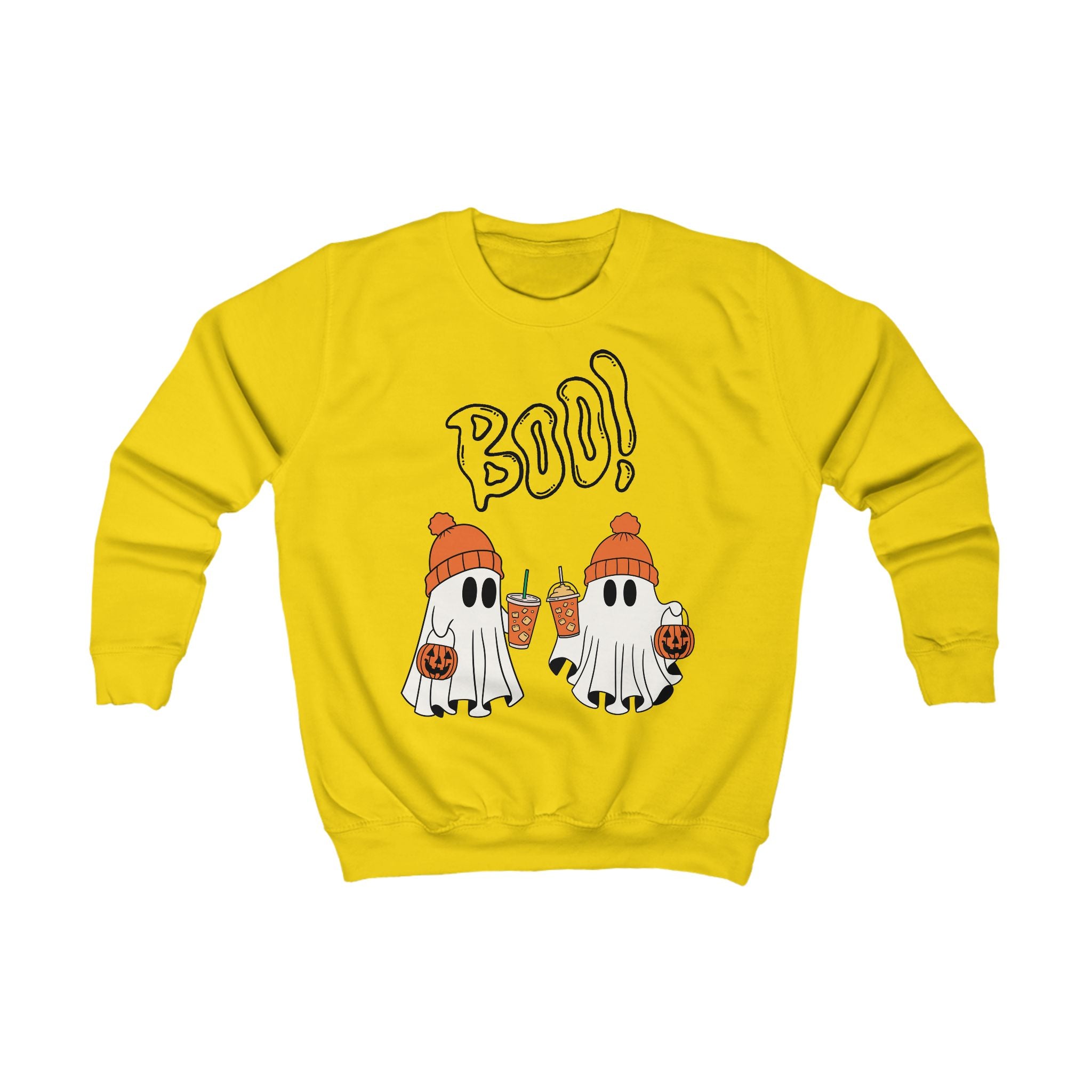 BOO! Kids Halloween Sweatshirt, Spooky Ghosts Pullover, Kids Fall Apparel, Halloween Costume Top, Trick or Treat Sweater