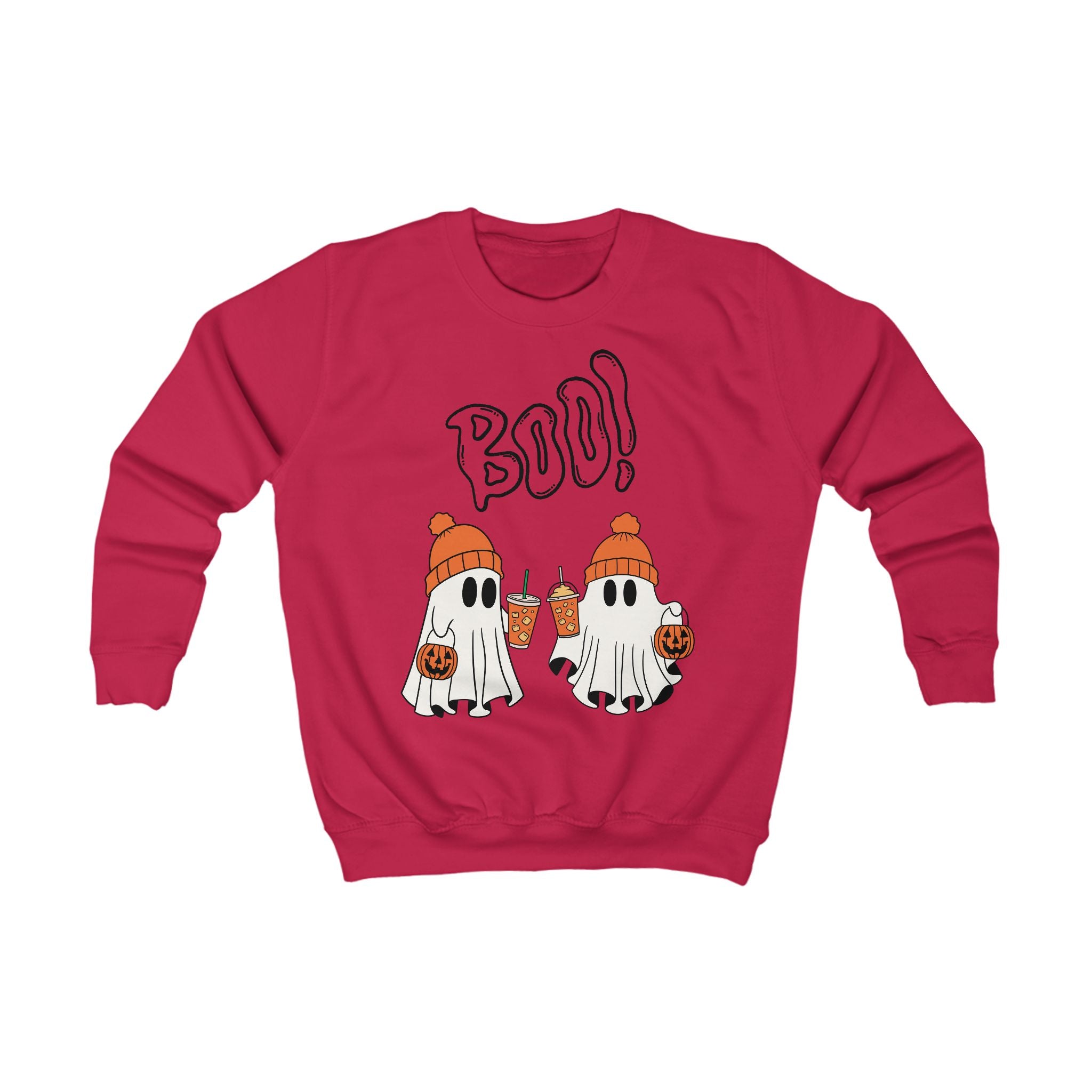 BOO! Kids Halloween Sweatshirt, Spooky Ghosts Pullover, Kids Fall Apparel, Halloween Costume Top, Trick or Treat Sweater