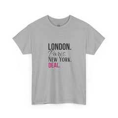 City Life Unisex Tee: London, Paris, New York Deal - Travel Shirt, Fashion Apparel, Gift for Travelers, Urban Outfit, Streetwear