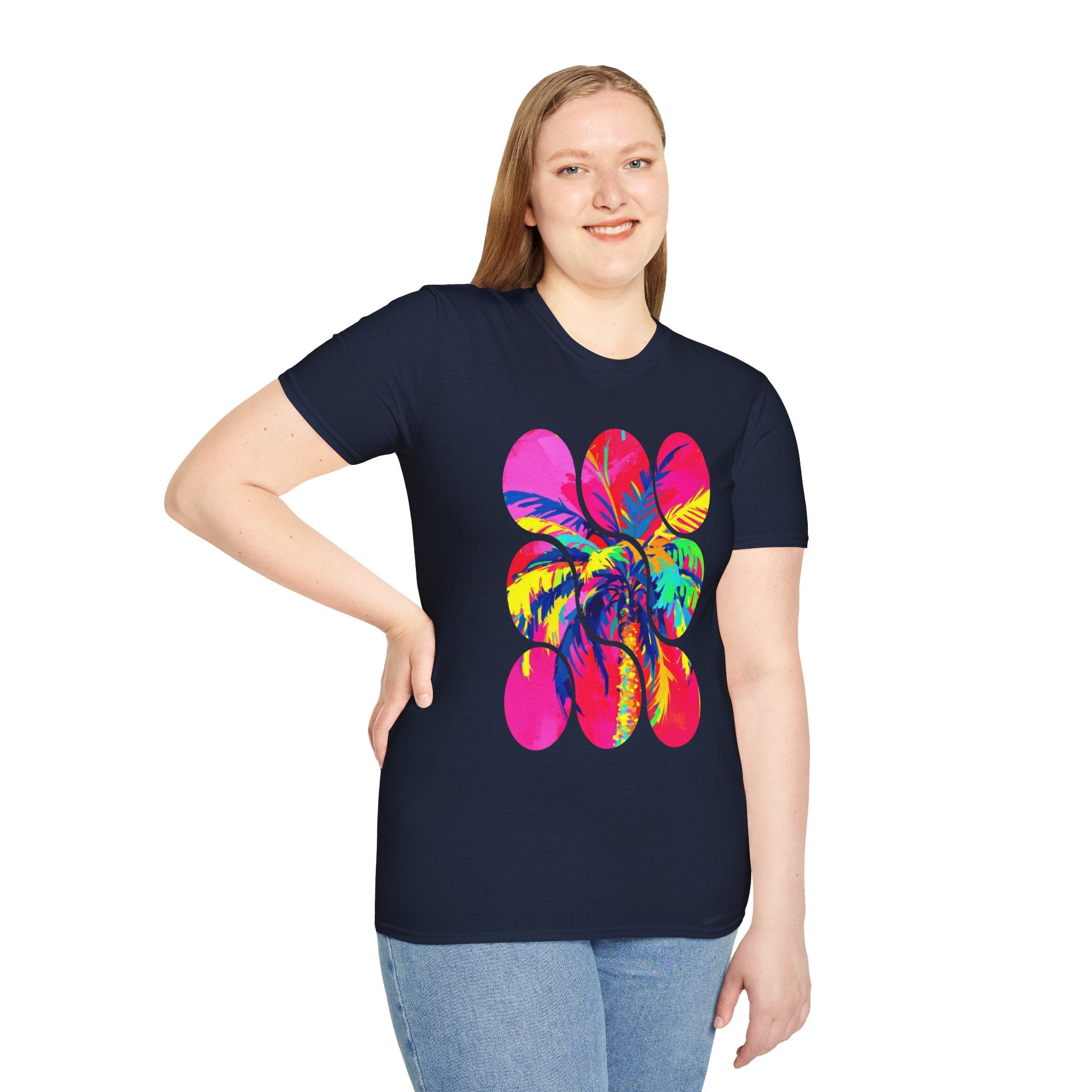 Vibrant Tropical T-Shirt, Beachwear, Summer Apparel, Casual Outfit, Gift for Friends, Festival Fashion