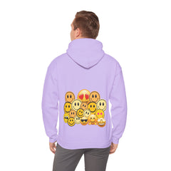 Smiley Faces Hooded Sweatshirt, Cozy Unisex Sweatshirt with Emoji Design, Casual Style, Gift for Friends, Fun Fashion, Perfect for [...]