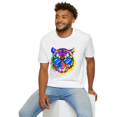 Colorful Tiger Graphic T-Shirt, Fun Apparel, Gift for Animal Lovers, Casual Wear, Summer Fashion, Festival Outfit