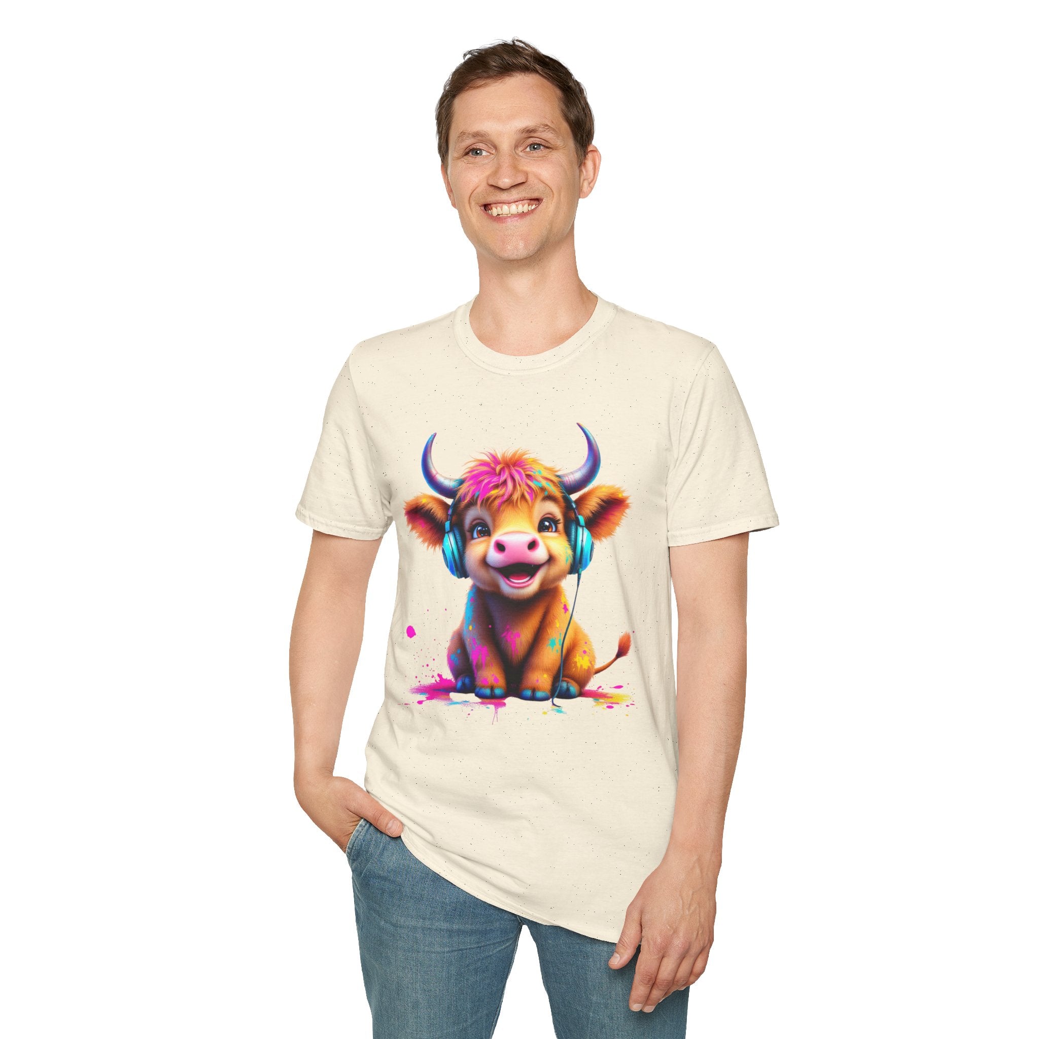 Cute Cow Graphic T-Shirt, Fun Animal Tee, Unisex Casual Wear, Gift for Cow Lovers, Trendy Summer Shirt