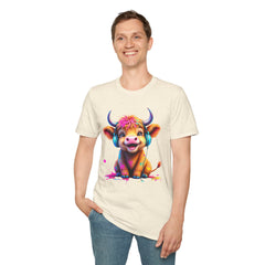 Cute Cow Graphic T-Shirt, Fun Animal Tee, Unisex Casual Wear, Gift for Cow Lovers, Trendy Summer Shirt