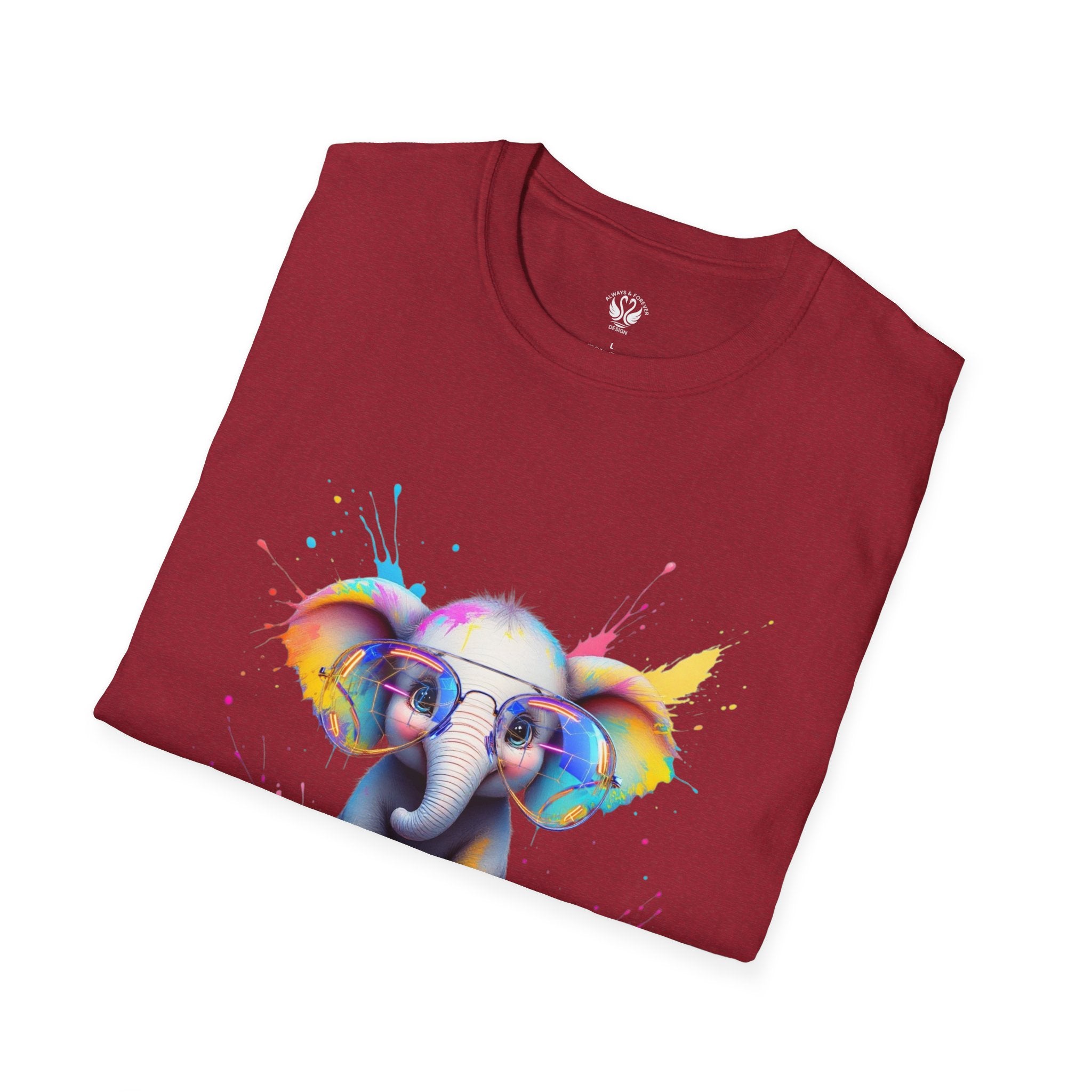Cute Elephant Graphic T-Shirt, Fun Animal Tee, Gift for Animal Lovers, Casual Wear, Birthday, Eco-Friendly Cotton