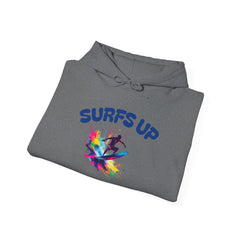Surf's Up Unisex Heavy Blend Hooded Sweatshirt - Vibrant Beachwear for Surfers