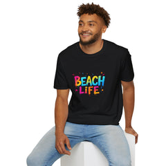 Beach Life Unisex Softstyle T-Shirt, Summer Vibes, Casual Wear, Beach Vacation, Gift for Beach Lovers