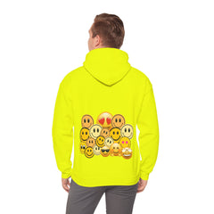 Smiley Faces Hooded Sweatshirt, Cozy Unisex Sweatshirt with Emoji Design, Casual Style, Gift for Friends, Fun Fashion, Perfect for [...]