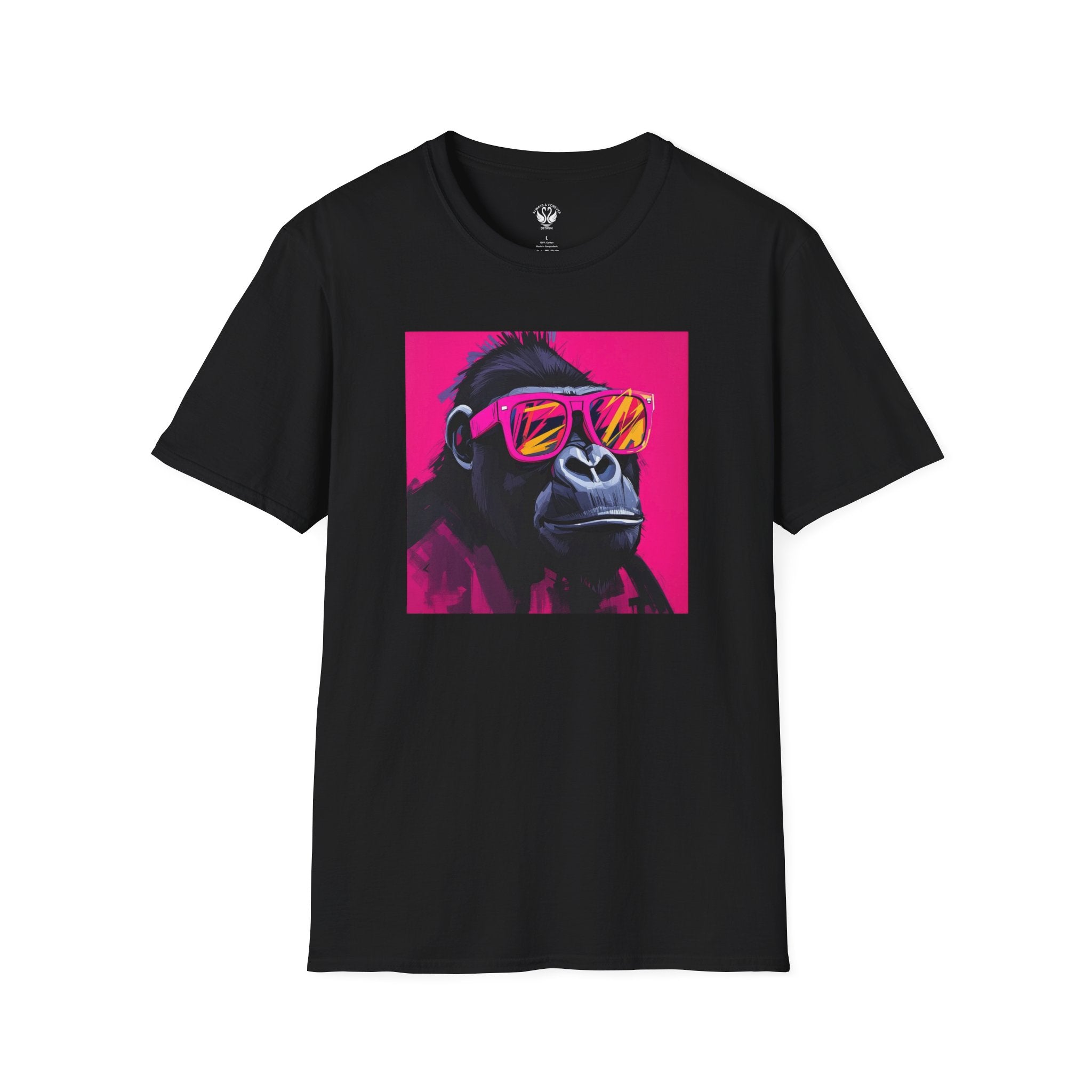 Retro Gorilla Graphic T-Shirt, Fun Animal Tee, Unisex Casual Wear, Birthday Gift, Summer Styles, Festival Fashion