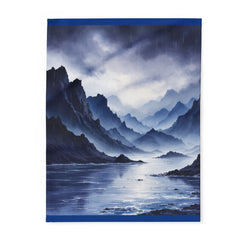 Serene Arctic Fleece Blanket, Cozy Throw, Mountainscape Decor, Hiking Gift, Winter Home Accent, Adventure Blanket, Gift for Outdoorsy