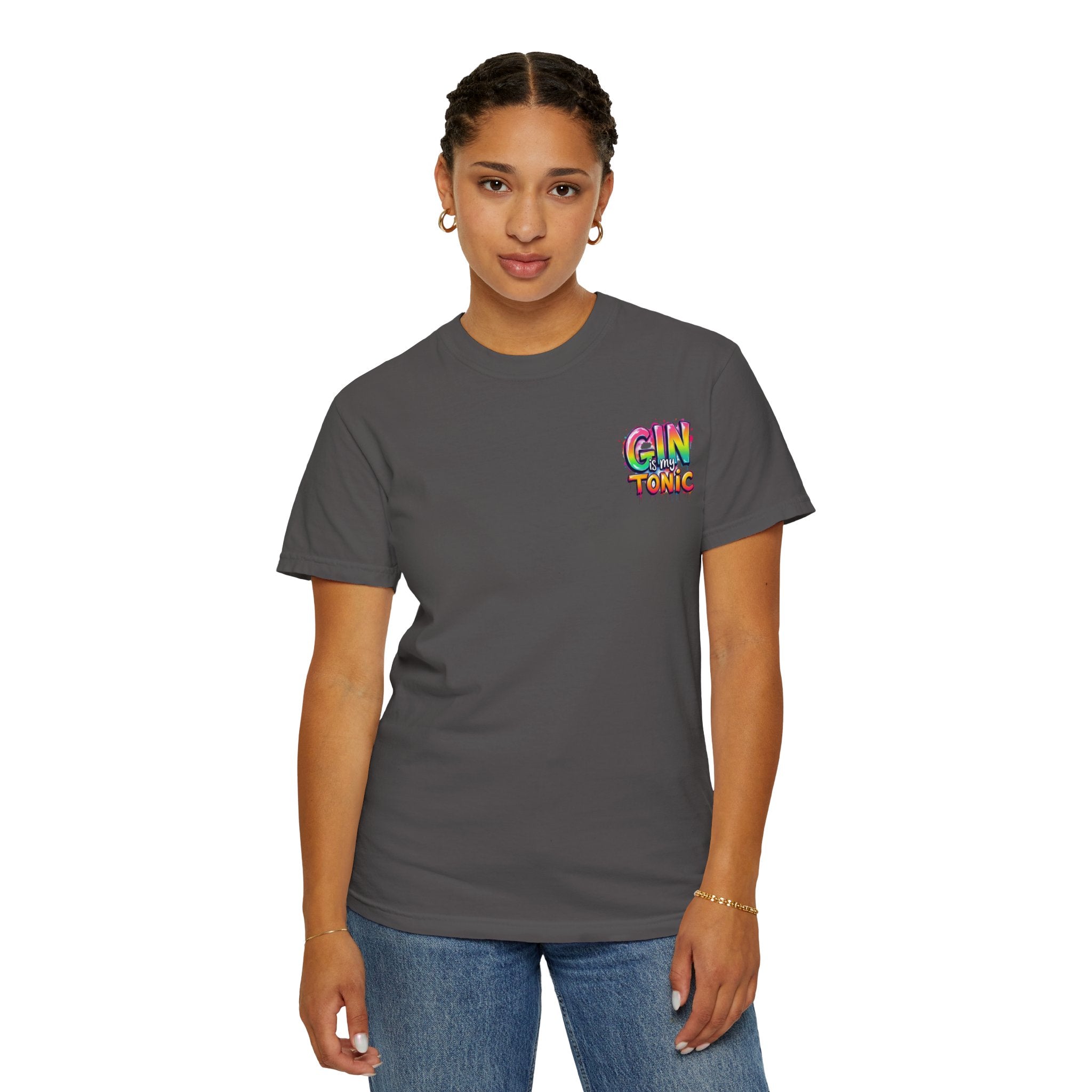Gin is my Tonic Graphic T-Shirt, Unisex Vintage Tee, Perfect for Festivals, Beach Days, and Casual Wear, Gift for Sun Lovers