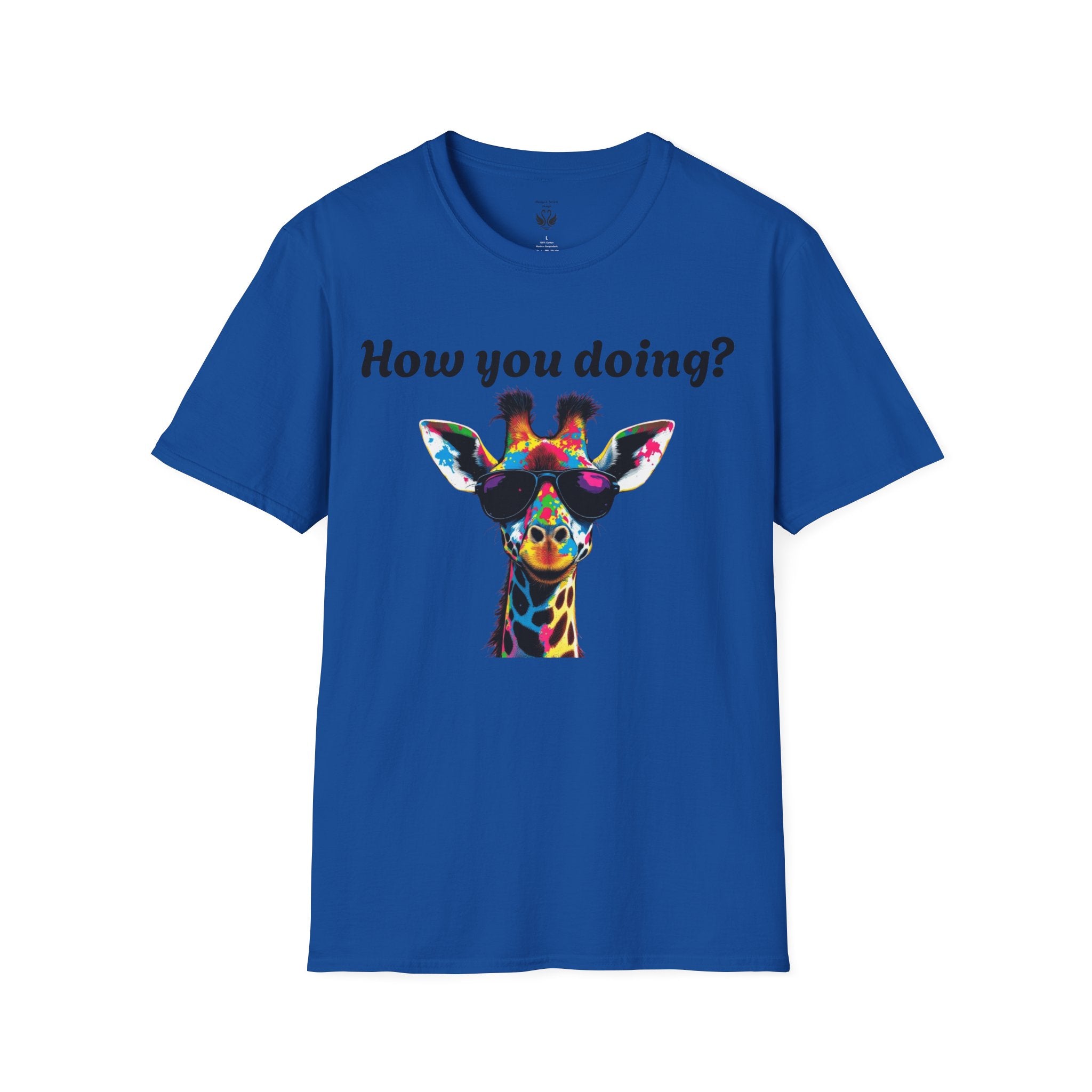 Colorful Giraffe T-Shirt: Fun Animal Tee, Gift for Animal Lovers, Quirky Statement Shirt, Cute Graphic Tee, Unique Birthday Present