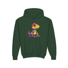 Colorful Dino Youth Hoodie – Fun and Playful Sweatshirt for Kids