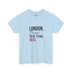City Life Unisex Tee: London, Paris, New York Deal - Travel Shirt, Fashion Apparel, Gift for Travelers, Urban Outfit, Streetwear